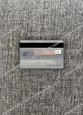 USA Bank of the West bank mastercard photolook back